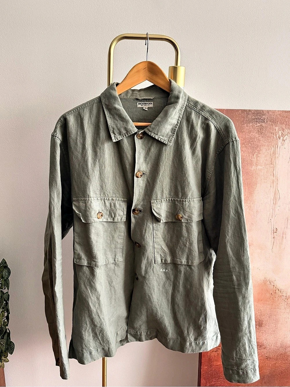 Knickerbocker Men's Utility Button Down in Green Like New